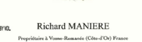 (image for) Richard Maniere ECHEZEAUX 2009 (GL)